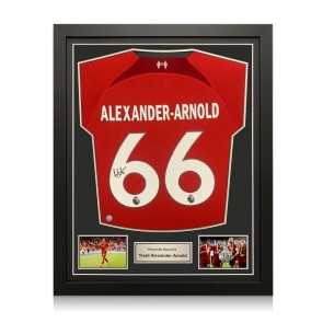 Trent Alexander-Arnold Signed Liverpool 2022-23 Football Shirt. Standard Frame