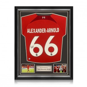 Trent Alexander-Arnold Signed Liverpool 2022-23 Football Shirt. Superior Frame