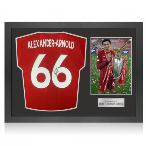 Trent Alexander-Arnold Signed Liverpool 2019-20 Football Shirt (Fan Style). Icon Frame