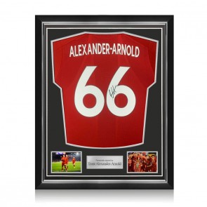 Trent Alexander-Arnold Signed Liverpool 2019-20 Football Shirt (Fan Style). Superior Frame