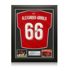 Trent Alexander-Arnold Signed Liverpool 2021-22 Football Shirt. Standard Frame