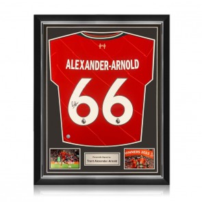 Trent Alexander-Arnold Signed Liverpool 2021-22 Football Shirt. Superior Frame