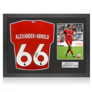 Trent Alexander-Arnold Signed Liverpool 2023-24 Football Shirt. Icon Frame