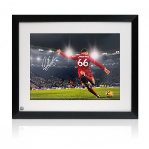 Trent Alexander-Arnold Signed Liverpool Football Photo: Corner. Framed