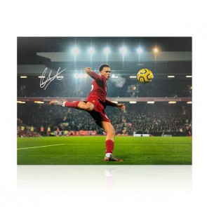 Trent Alexander-Arnold Signed Liverpool Football Photo: Perfect Strike