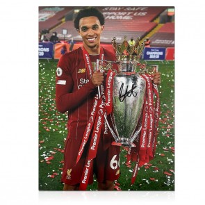Trent Alexander-Arnold Signed Liverpool Football Photo: PL Trophy