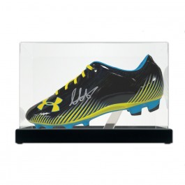 Trent Alexander- Arnold Signed Football Boot: Black & Yellow. Display Case