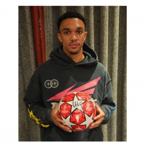 Trent Alexander- Arnold Signed 2018-19 CL Final Football. Display Case With Plaque
