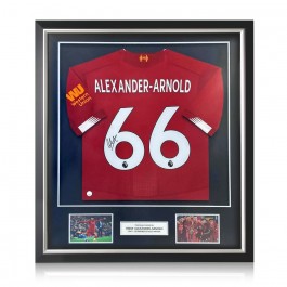 Trent Alexander-Arnold Signed Liverpool 2019-20 Shirt. Deluxe Frame