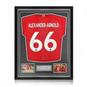 Trent Alexander-Arnold Signed Liverpool 2019-20 Shirt. Superior Frame