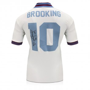 Trevor Brooking Back Signed 1980 West Ham FA Cup Final Football Shirt