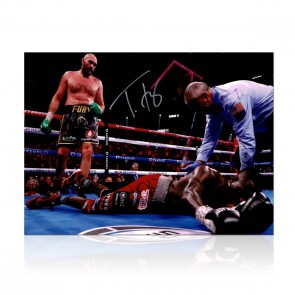 Tyson Fury Signed Boxing Photo: Fury vs Wilder 3