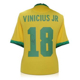 Pre-Order Vinicius Junior Signed Brazil 2020-21 Football Shirt