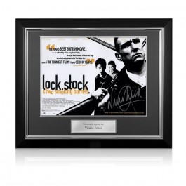 Vinnie Jones Signed Lock, Stock & Two Smoking Barrels Film Poster. Deluxe Frame