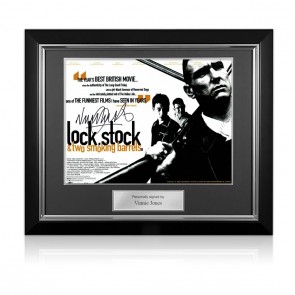 Vinnie Jones Signed Lock, Stock And Two Smoking Barrels Film Poster. Deluxe Frame