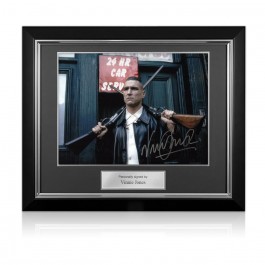 Vinnie Jones Signed Lock, Stock & Two Smoking Barrels Photo: Big Chris. Deluxe Frame