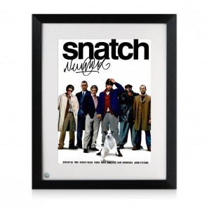 Vinnie Jones Signed Snatch Poster. Framed