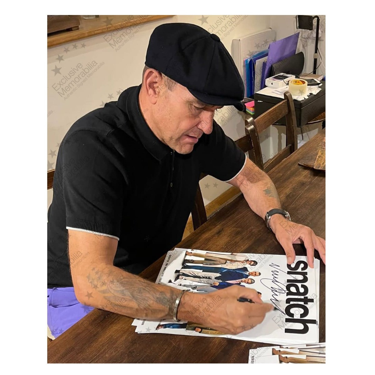 Vinnie Jones Signed Snatch Film Poster