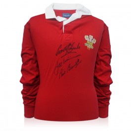 Wales Rugby Shirt Signed By Gareth Edwards, JPR Williams And Phil Bennett