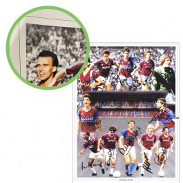 West Ham Boys Of 86 Signed By 12 Photo. Damaged A