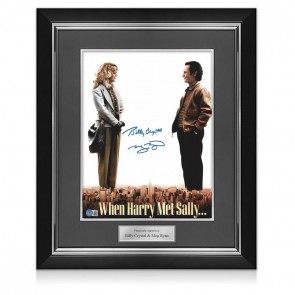 Billy Crystal & Meg Ryan Signed When Harry Met Sally Poster. Deluxe Frame