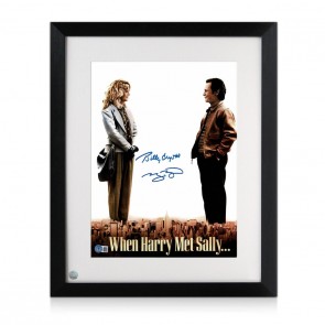 Billy Crystal & Meg Ryan Signed When Harry Met Sally Poster. Framed