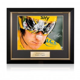 Bradley Wiggins Signed Cycling Photo: Tour de France Icon. Framed