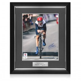 Bradley Wiggins Signed Olympics Photo: Individual Time Trial Gold