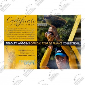 Bradley Wiggins Signed Cycling  Photo: 2012 Tour de France Winner. Framed