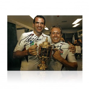 Jonny Wilkinson & Martin Johnson Signed 2003 Rugby World Cup Photo