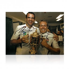 Jonny Wilkinson And Martin Johnson Signed 2003 Rugby World Cup Photo