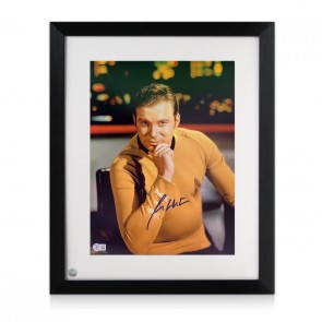 William Shatner Signed Star Trek Photo. Framed