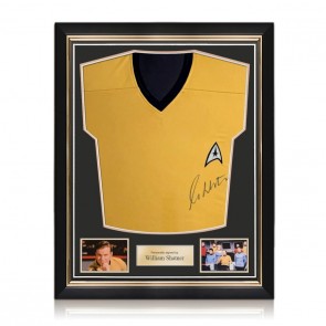 William Shatner Signed Star Trek Jersey. Superior Frame