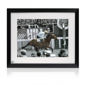 Framed Willie Carson Signed Troy Photo