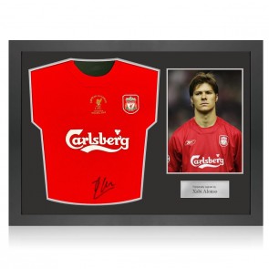 Xabi Alonso Signed Liverpool 2005 Football Shirt. Icon Frame