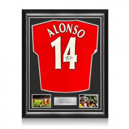Xabi Alonso Back Signed Liverpool 2005 Football Shirt. Superior Frame