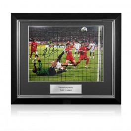 Xabi Alonso Signed Liverpool Football Photo: Istanbul Final. Deluxe Frame
