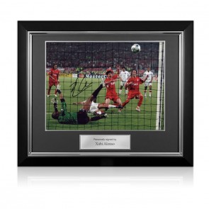 Xabi Alonso Signed Liverpool Photo: 2005 Istanbul Final. Deluxe Frame