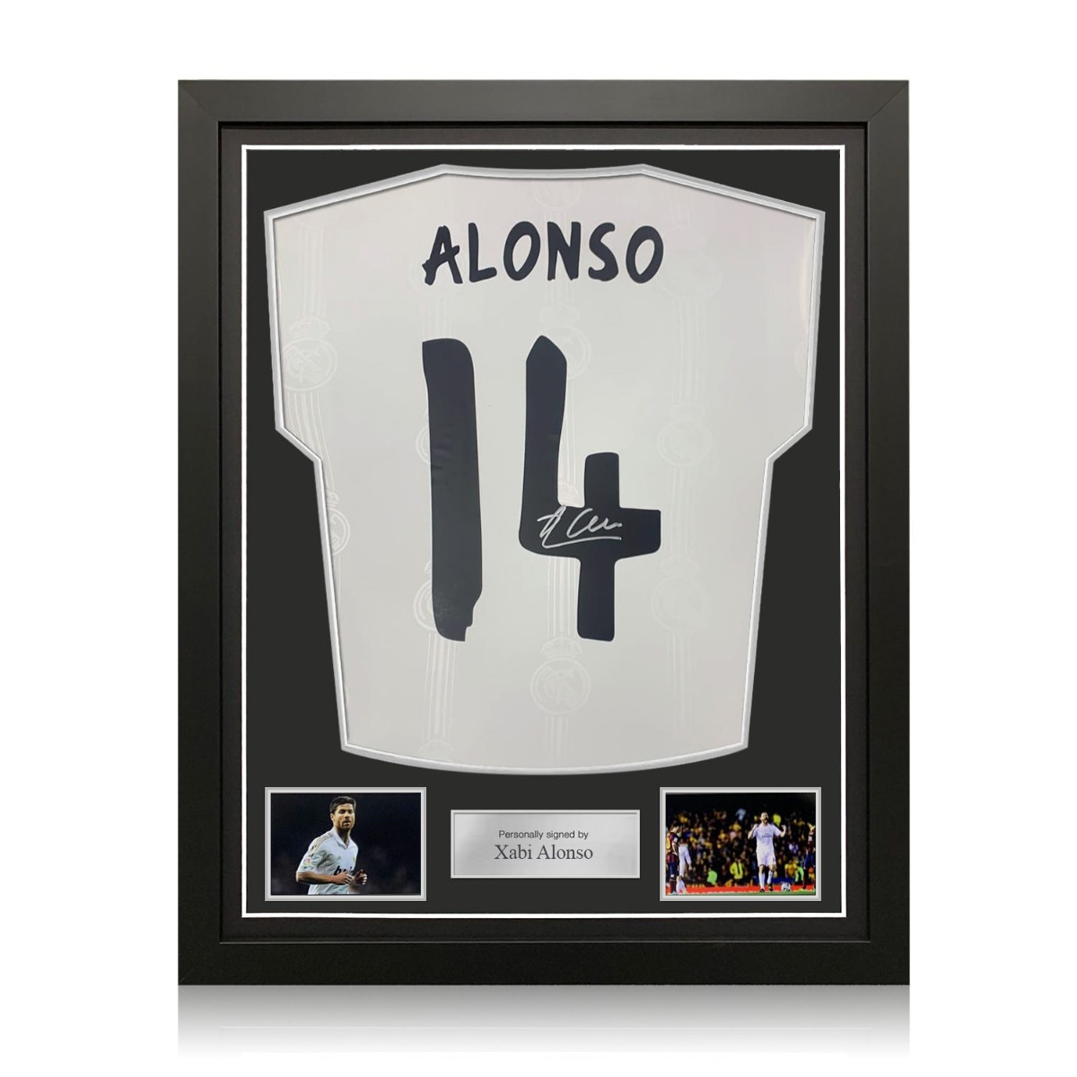 Xabi Alonso Signed Real Madrid 2022-23 Football Shirt. Standard Frame