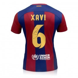 Xavi Hernandez Signed Barcelona Football Shirt