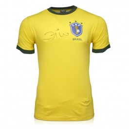 Zico Front Signed Brazil 1982 Retro Football Shirt