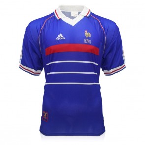  Zinedine Zidane Signed France 1998 Home Football Shirt