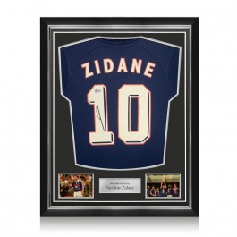 Zinedine Zidane Signed France 2022-23 Football Shirt. Superior Frame