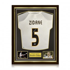 Zinedine Zidane Signed Real Madrid 2004-05 Home Football Shirt. Superior Frame