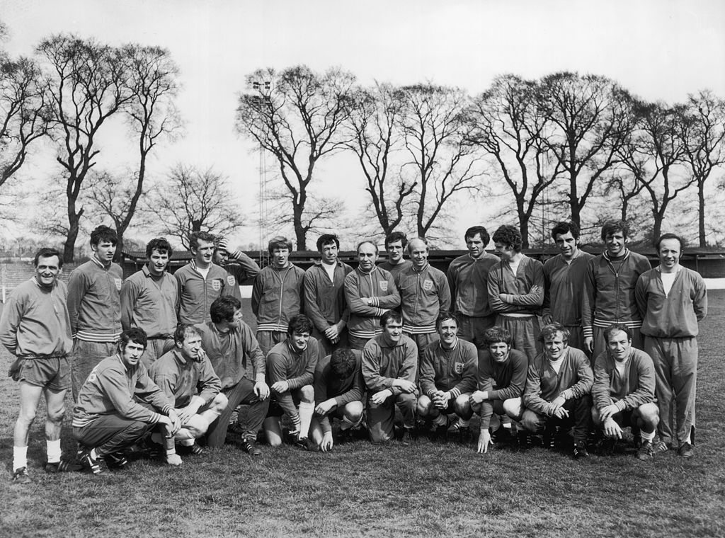 22nd April 1970: The England World Cup team,