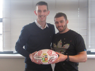 Leigh Halfpenny with Exclusive Memorabilia