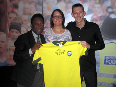 Pele with Exclusive Memorabilia