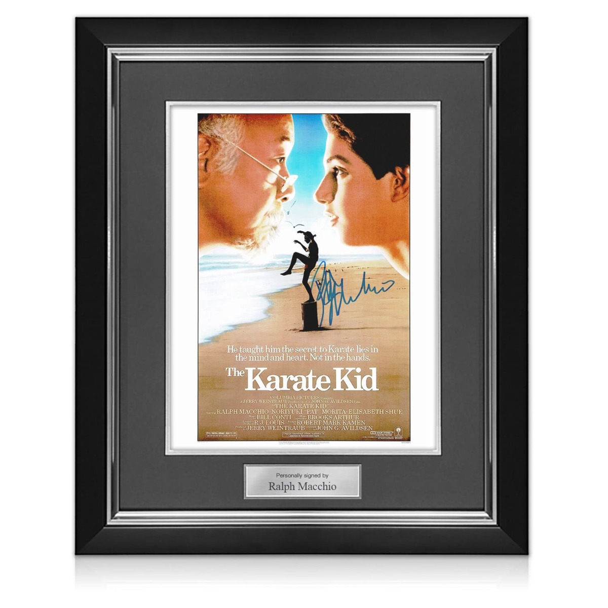 Ralph Macchio Signed Karate Kid Poster Deluxe Framed Ebay
