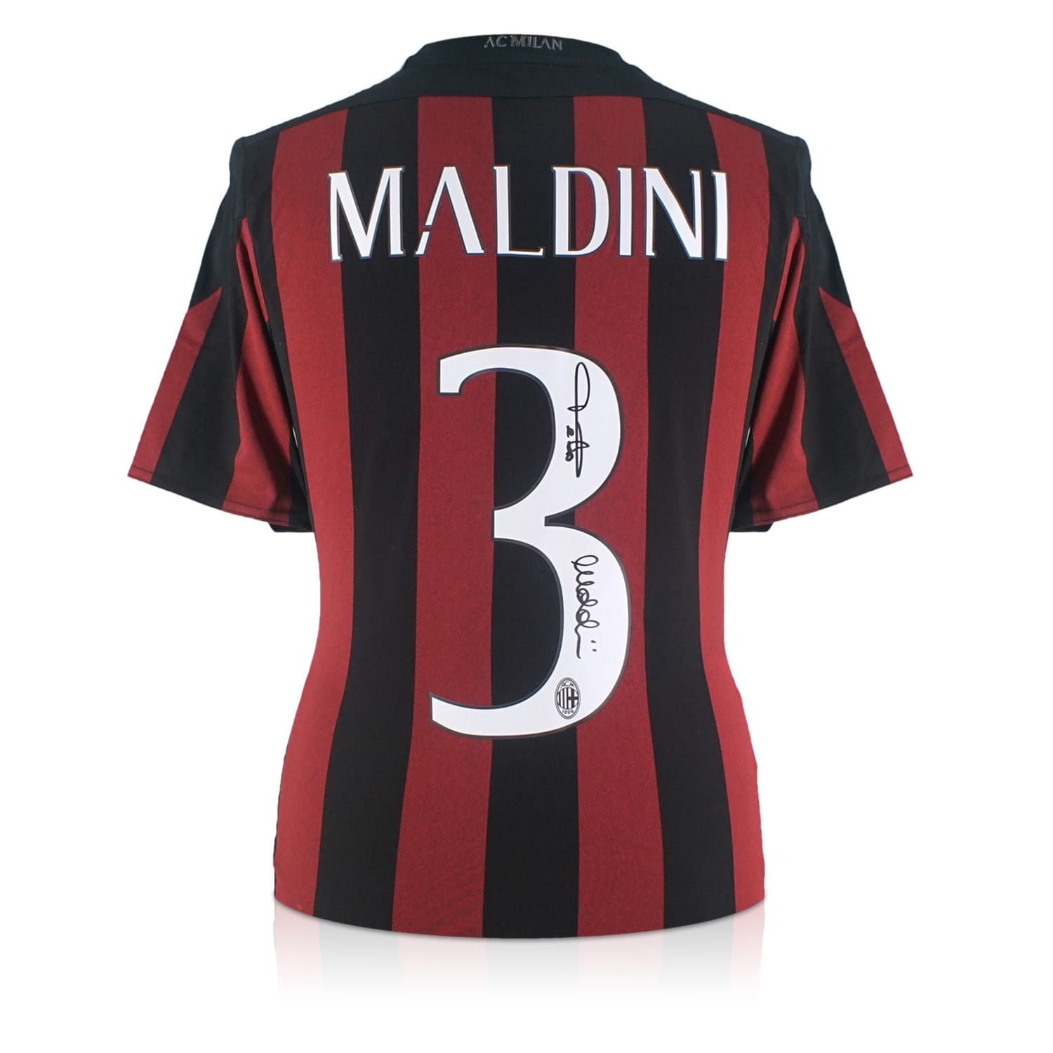Paolo Maldini Signed AC Milan Football Shirt 201516 Autographed Jersey eBay